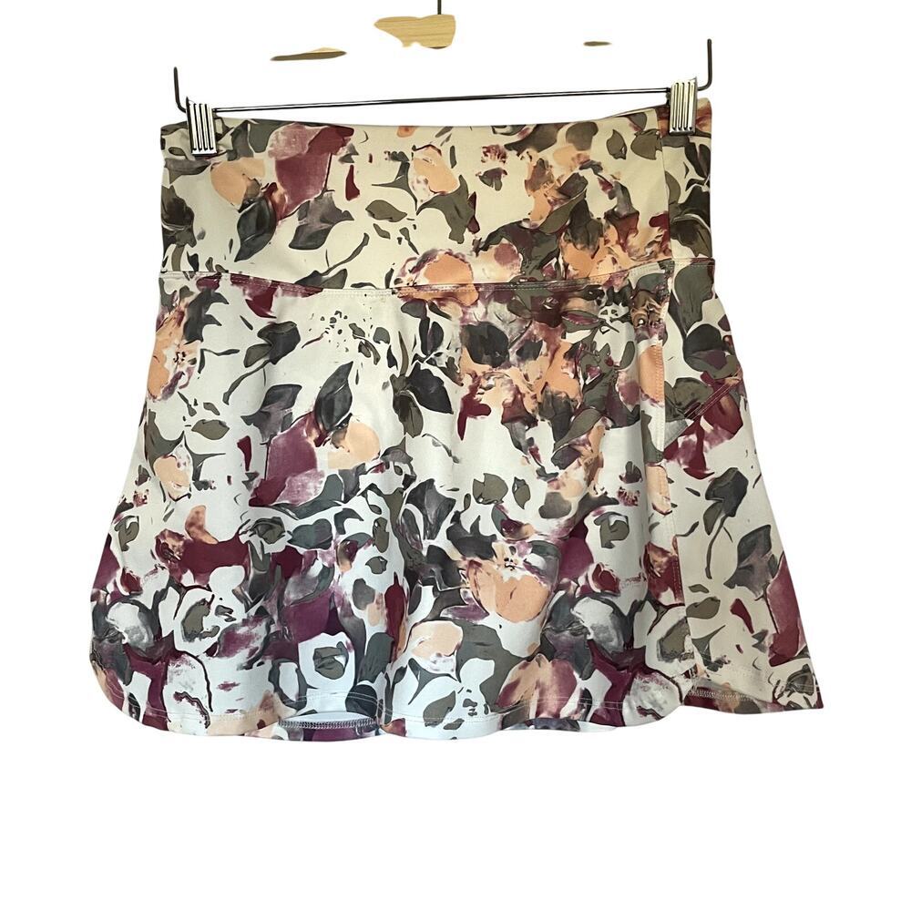 Marika Floral Athletic Skort Medium Multicolor Women Workout Tennis Skirt